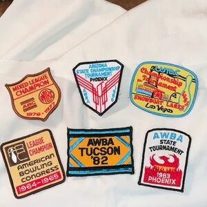 Bowling Championship Patches Vintage Six Different Patches 1964-1986